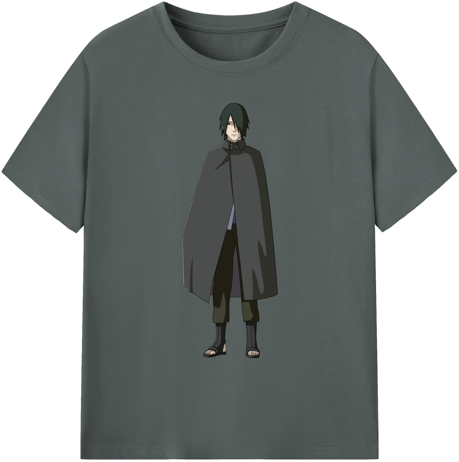 （画像用） NARUTO -ナルト- うちは サスケ Uchiha Sasuke 綿100％ メンズ半袖Tシャツ｜肌触りやわらか＆通気性